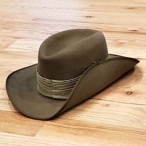 Statesman Hats Military Aussie Diggers Army Slouch Hat, Pur Fur Felt, Sz 57 EUC
